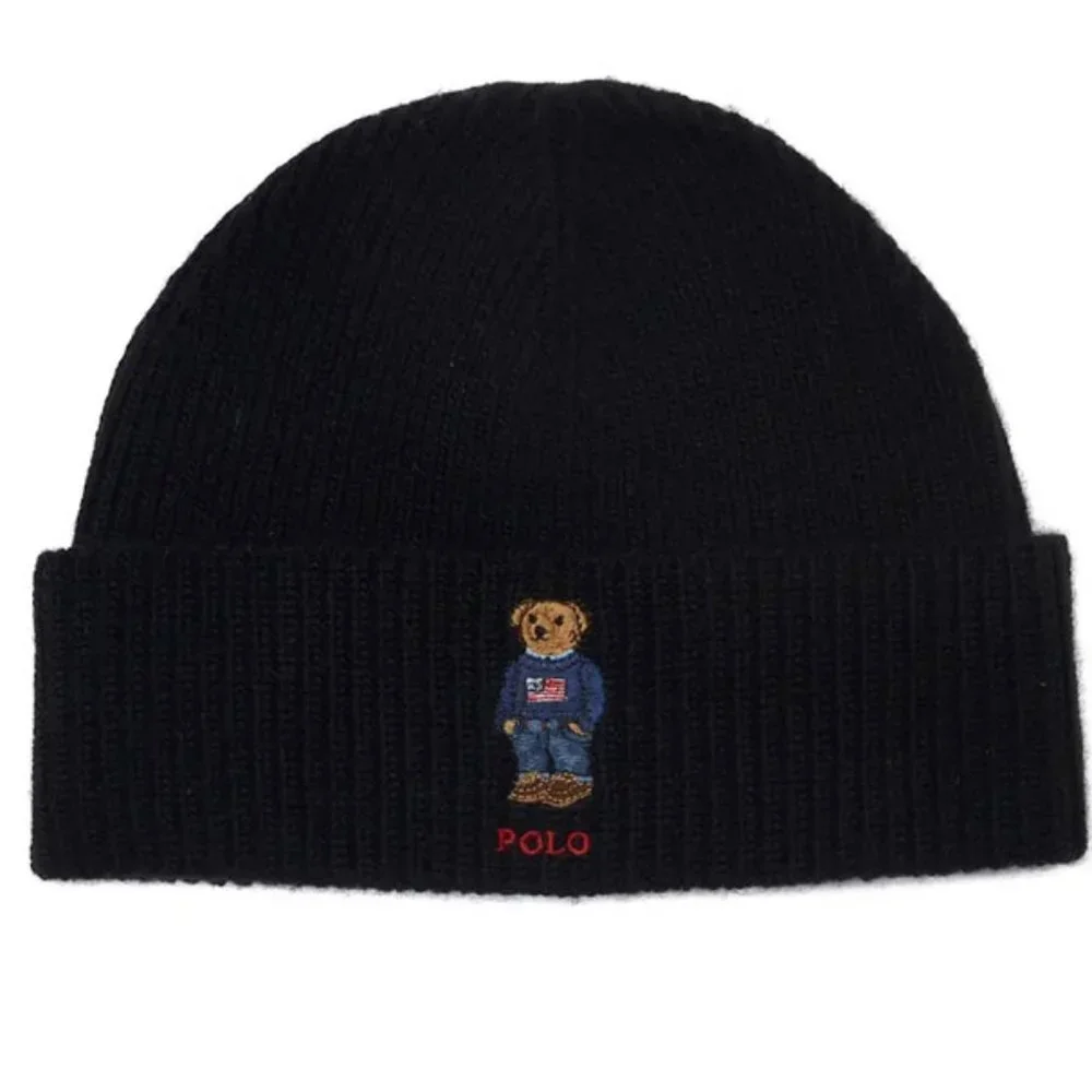 Polo Ralph Lauren Embroidered Flag Bear Beanie